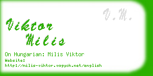 viktor milis business card